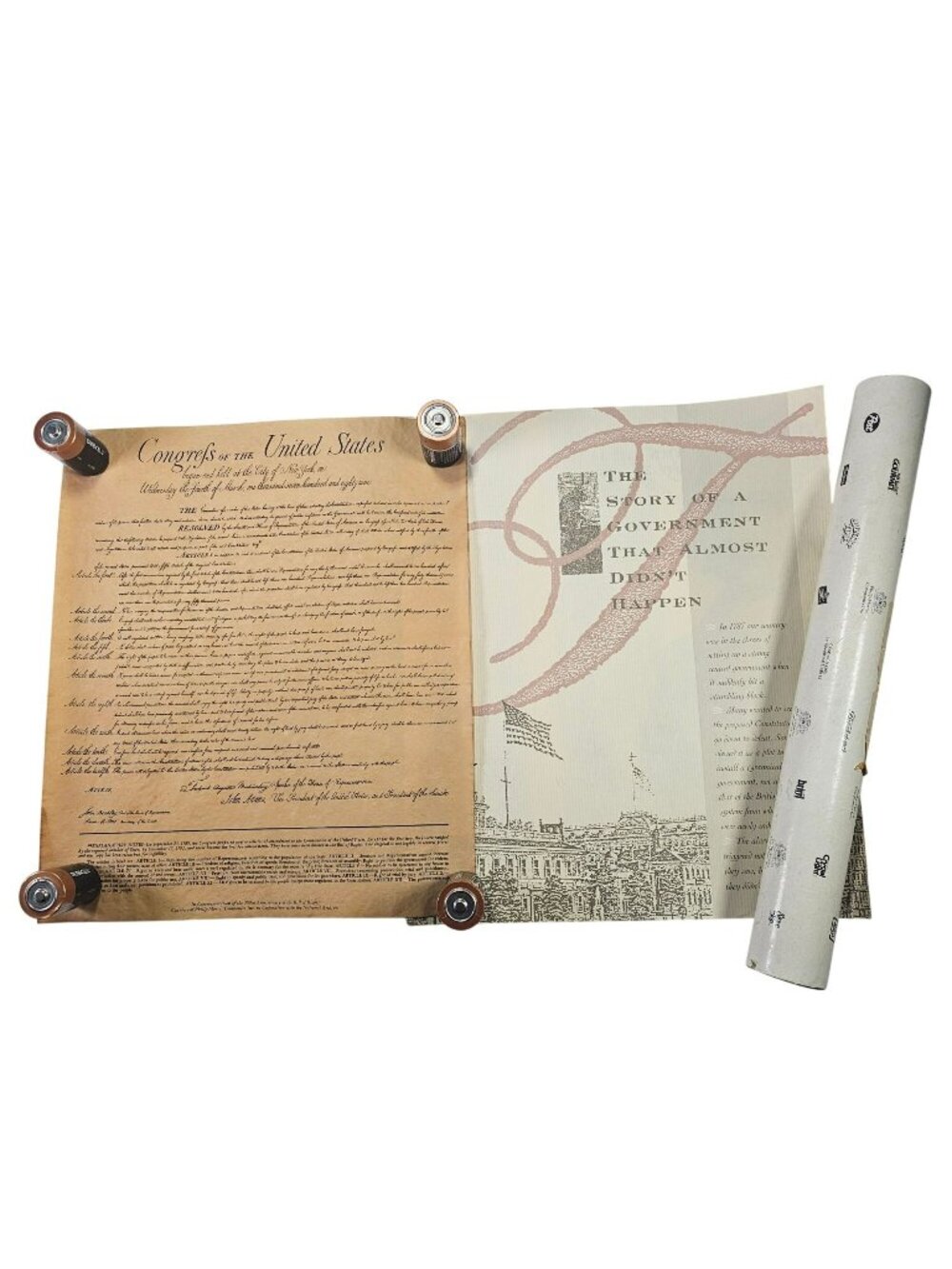 Bill Of Rights 200th Anniv. Commemorative Document Copy 12x16" Philip Morris